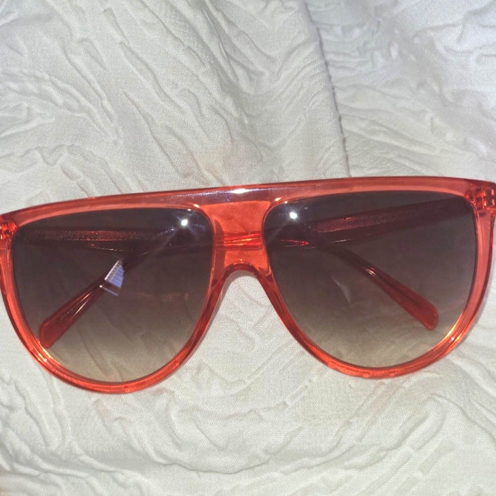 CÉLINE Red flat top sunglasses